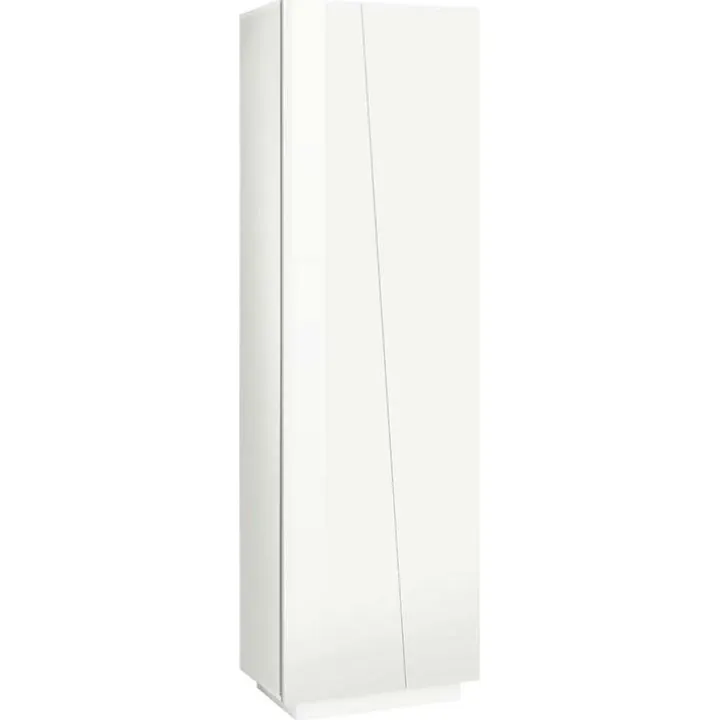 Armadio soggiorno 60x200h cm moderno bianco lucido Candia Gihome®