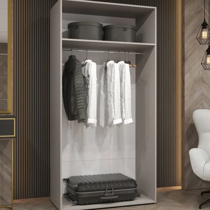 Armadio 100x202 cm 2 ante beige cashmere Valencia