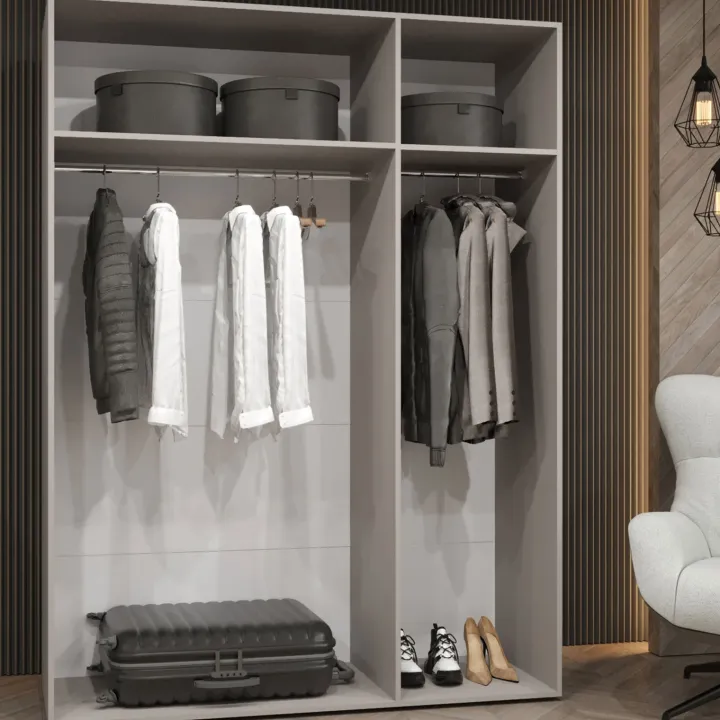 Armadio 150x202 cm 3 ante beige cashmere Valencia
