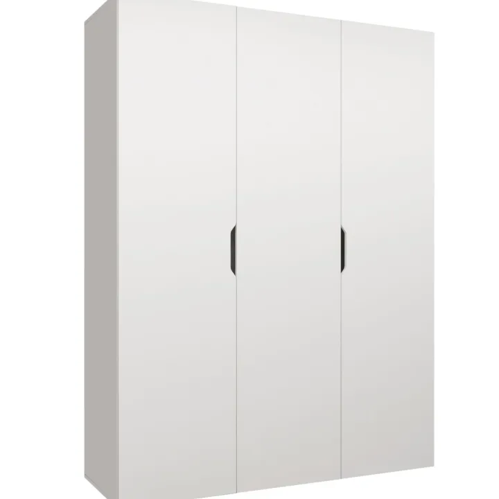 Armadio 150x202 cm 3 ante bianco opaco Valencia