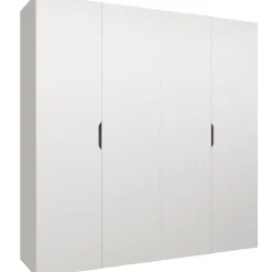 Armadio 200x202 cm 4 ante bianco opaco Valencia