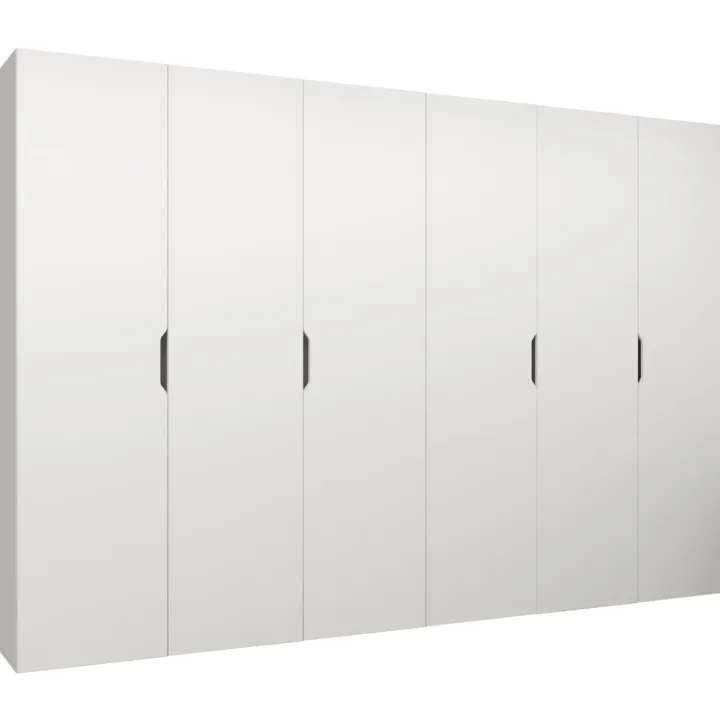 Armadio 300x202 cm 6 ante bianco opaco Valencia