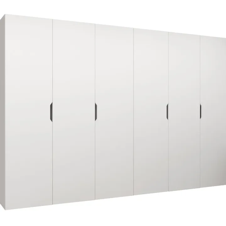 Armadio 300x202 cm 6 ante bianco opaco Valencia