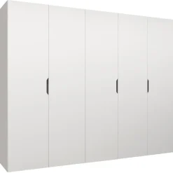 Armadio 250x202 cm 5 ante bianco opaco Valencia