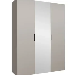 Armadio 150x202 cm 3 ante con specchio beige cashmere Valencia