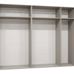 Armadio 250x202 cm 5 ante con specchio beige cashmere Valencia