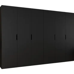 Armadio 300x202 cm 6 ante nero opaco Valencia
