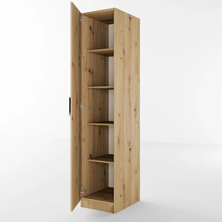 Armadio 40x191h cm 1 anta moderno rovere rustico Marzia