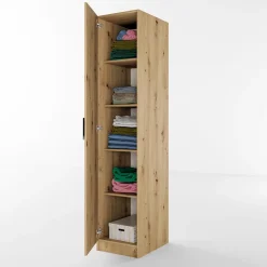 Armadio 40x191h cm 1 anta moderno rovere rustico Marzia