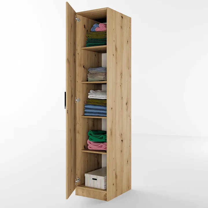 Armadio 40x191h cm 1 anta moderno rovere rustico Marzia