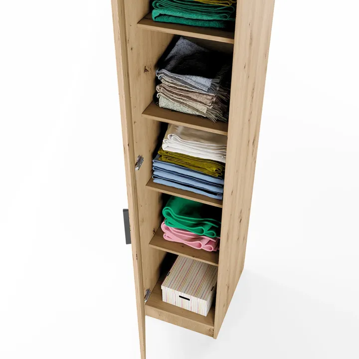 Armadio 40x191h cm 1 anta moderno rovere rustico Marzia