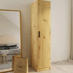Armadio 40x191h cm 1 anta moderno rovere rustico Marzia
