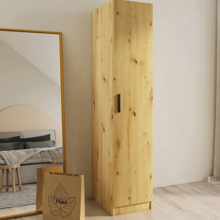 Armadio 40x191h cm 1 anta moderno rovere rustico Marzia