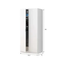 Armadio 81x180h cm 2 ante battenti moderno bianco opaco Oz