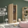 Armadio 80x170h cm 2 ante battenti moderno rovere Estelle