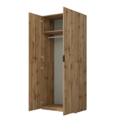 Armadio 90x215h cm 2 ante battenti rovere Niman