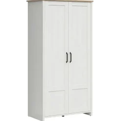 Armadio 102x201h cm 2 ante bianco frassinato rovere Lars