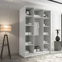 Armadio 150x215h cm 3 ante bianco lucido oro Glammy 3