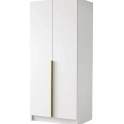Armadio 100x215h cm 2 ante bianco lucido oro Glammy 2