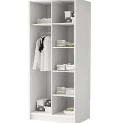 Armadio 100x215h cm 2 ante bianco lucido oro Glammy 2