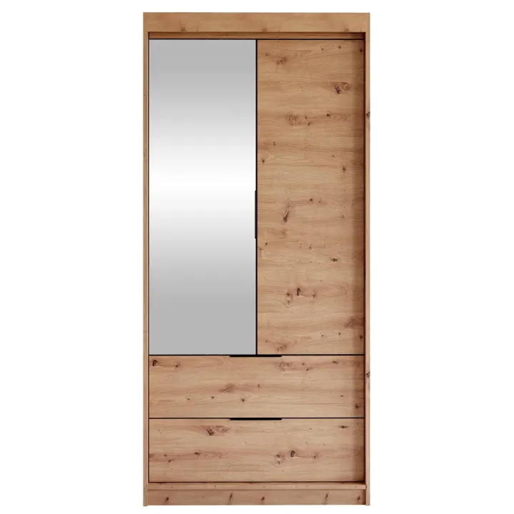 Armadio 60x213h cm 2 ante 2 cassetti rovere Stiky