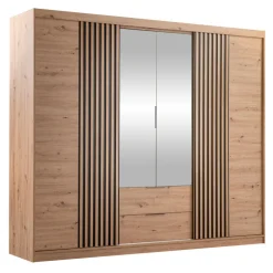 Armadio 250x213h cm 5 ante 2 cassetti rovere Stiky