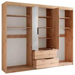 Armadio 250x213h cm 5 ante 2 cassetti rovere Stiky