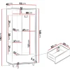 Armadio 92x180h cm 2 ante 1 cassetto cannettato soggiorno cannettato rovere Branch