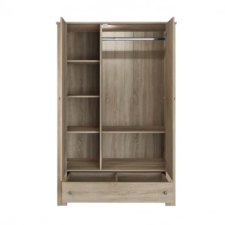 Armadio 124x180h cm 3 ante 1 cassetto rovere sonoma Londra