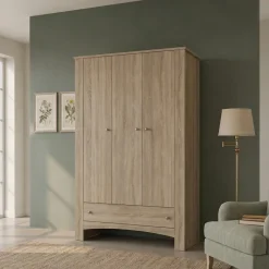 Armadio 124x180h cm 3 ante 1 cassetto rovere sonoma Londra