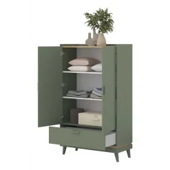 Armadio 90x150h cm 2 ante 1 cassetto verde salvia Yu