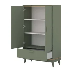 Armadio 90x150h cm 2 ante 1 cassetto verde salvia Yu