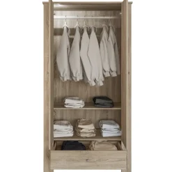 Armadio 90x181h cm 2 ante con cassetto rovere sonoma Londra