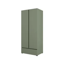 Armadio 89x210h cm 2 ante con cassetto verde Lolla