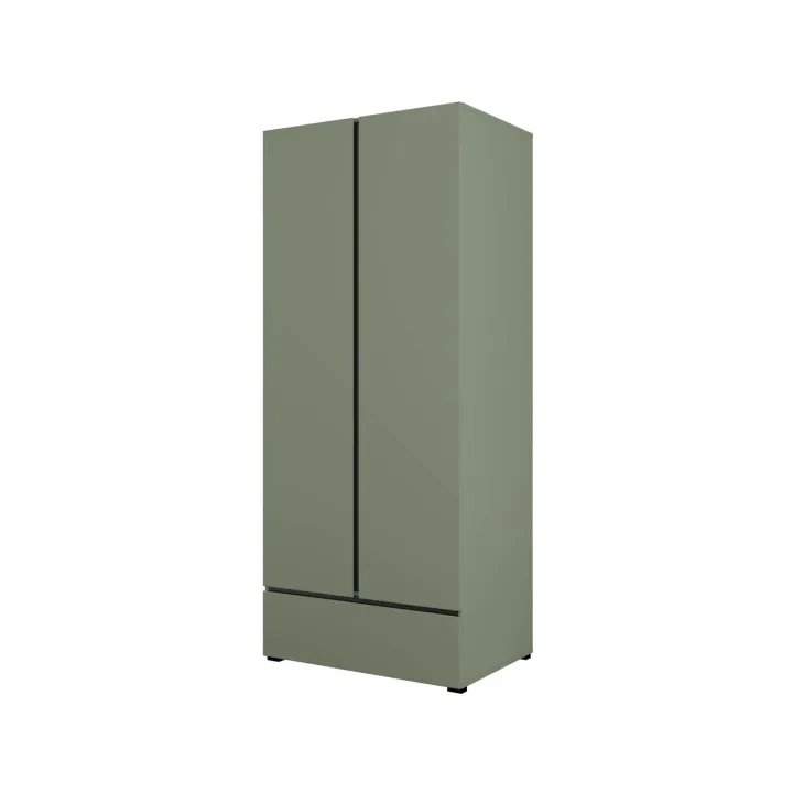 Armadio 89x210h cm 2 ante con cassetto verde Lolla