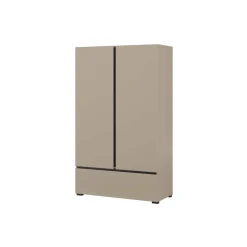 Armadio 89x150h cm 2 ante con cassetto tortora Lolla