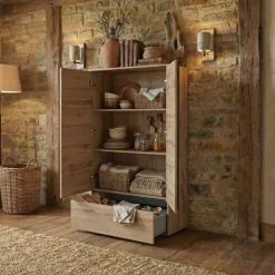 Armadio 89x150h cm 2 ante con cassetto rovere Lolla