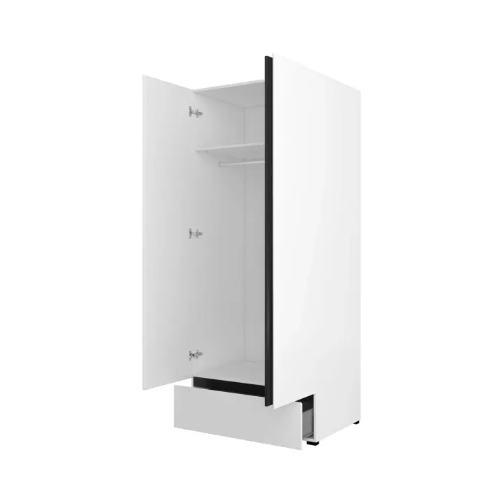 Armadio 89x210h cm 2 ante con cassetto bianco opaco Lolla