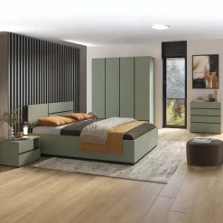 Armadio 180x210h cm 4 ante con 2 cassetti verde Lolla