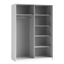 Armadio 150x210h cm 2 ante con specchio bianco opaco Pascal Gihome®