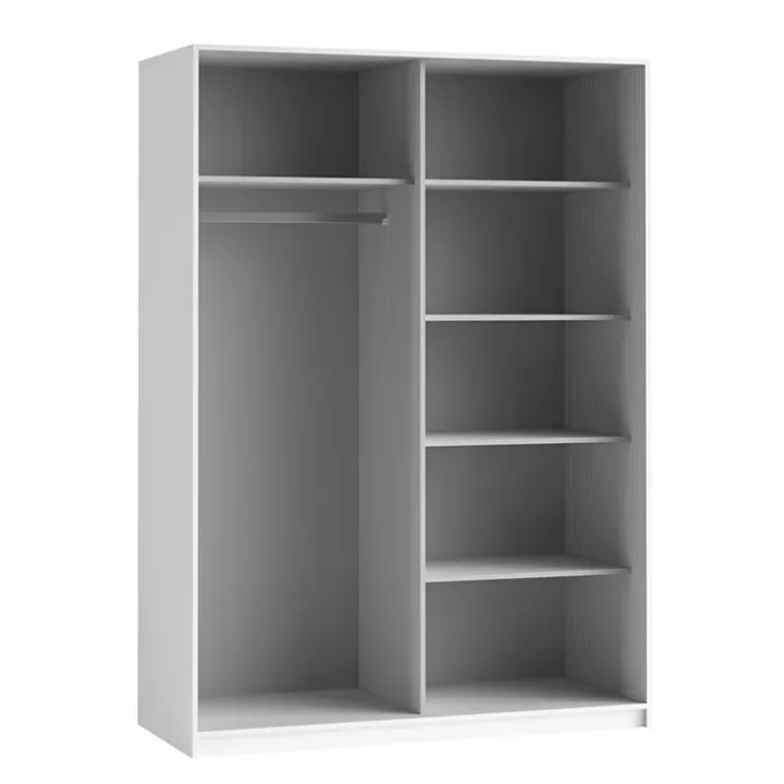 Armadio 150x210h cm 2 ante con specchio bianco opaco Pascal Gihome®