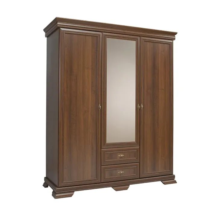Armadio 158x193h cm 3 ante con specchio 2 cassetti arte povera quercia Kelly