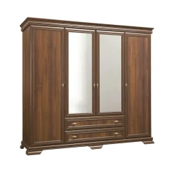 Armadio 208x211h cm 4 ante con specchio 2 cassetti arte povera quercia Kelly