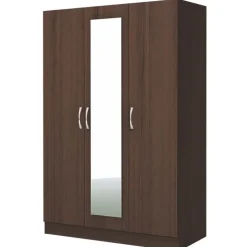 Armadio 120x181h cm 3 ante con specchio moderno wengè Sorrento