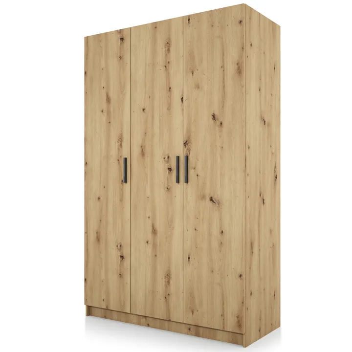 Armadio 120x191h cm 3 ante design rovere rustico Rodari