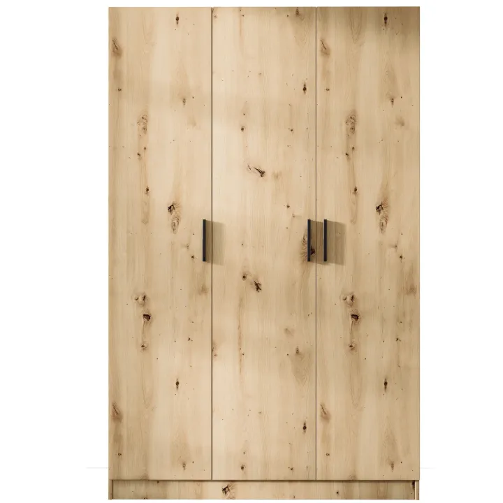 Armadio 120x191h cm 3 ante design rovere rustico Rodari