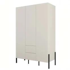 Armadio 139x210h cm 3 ante e 2 cassetti beige cashmere Simple