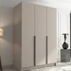 Armadio 150x215h cm 3 ante moderno beige nero Glammy 3