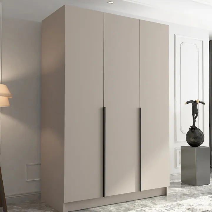 Armadio 150x215h cm 3 ante moderno beige nero Glammy 3