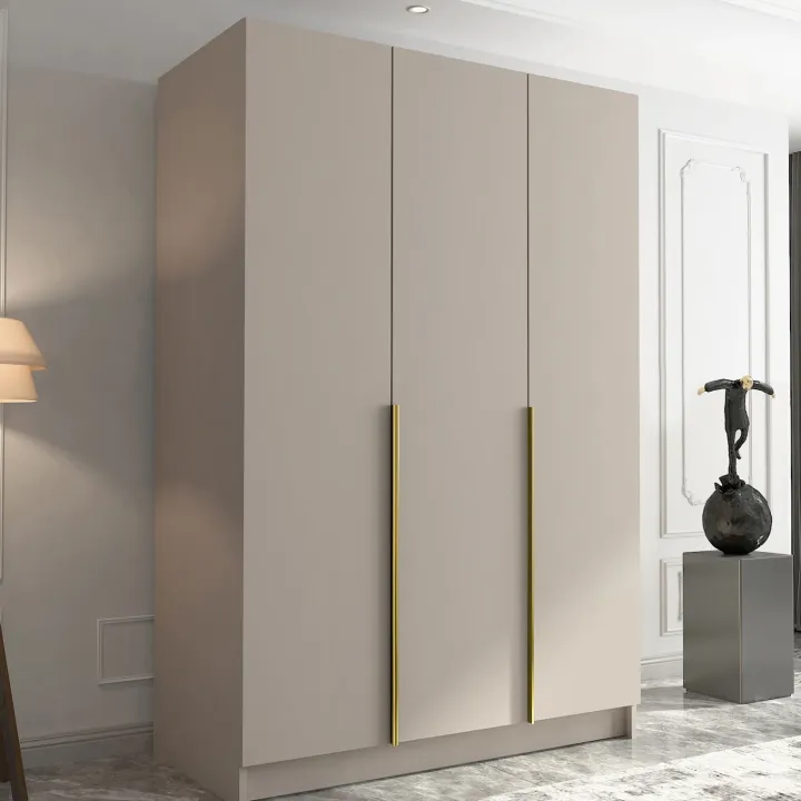 Armadio 150x215h cm 3 ante moderno beige oro Glammy 3